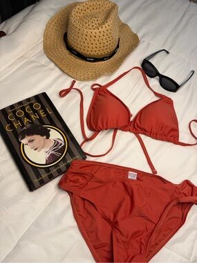 Classic Triangle Bikini Set in Rust - Women Swim Bikinis